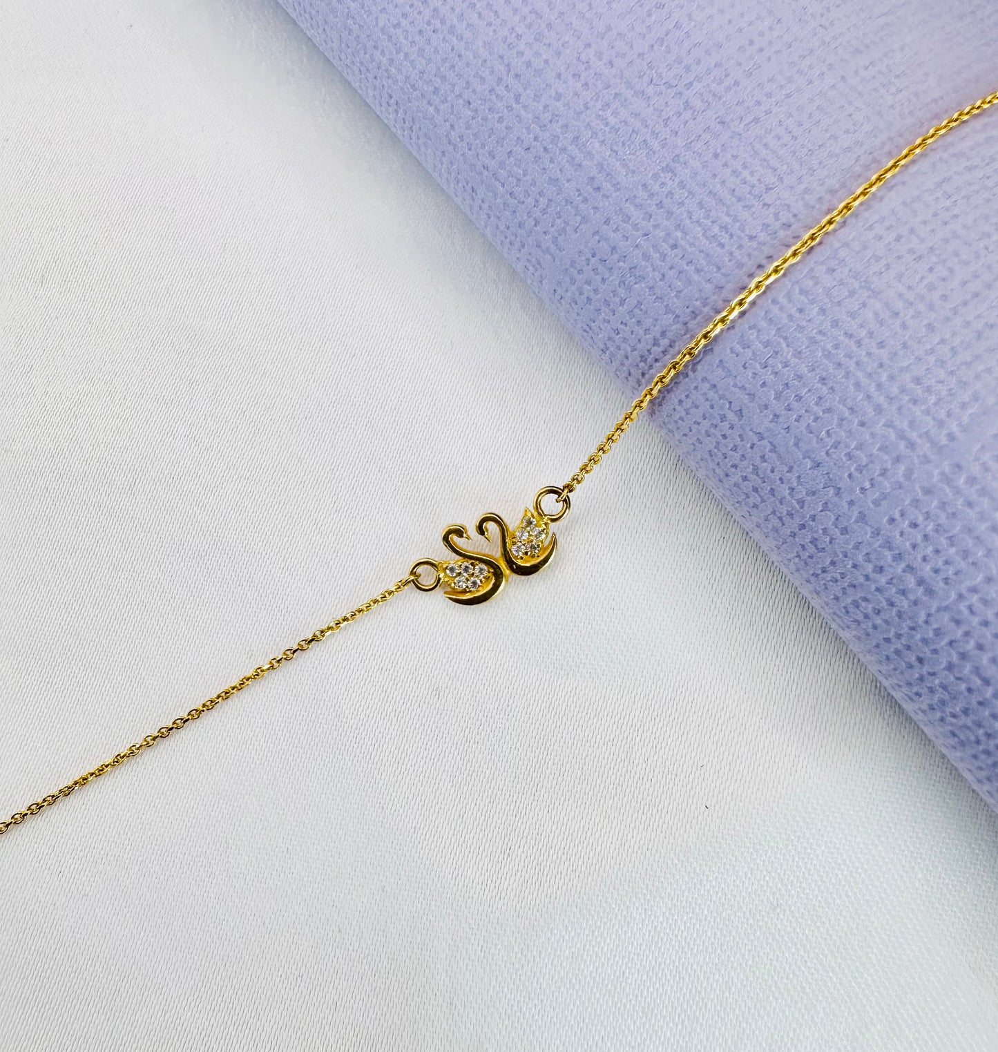 Two swans-eternal love bracelet