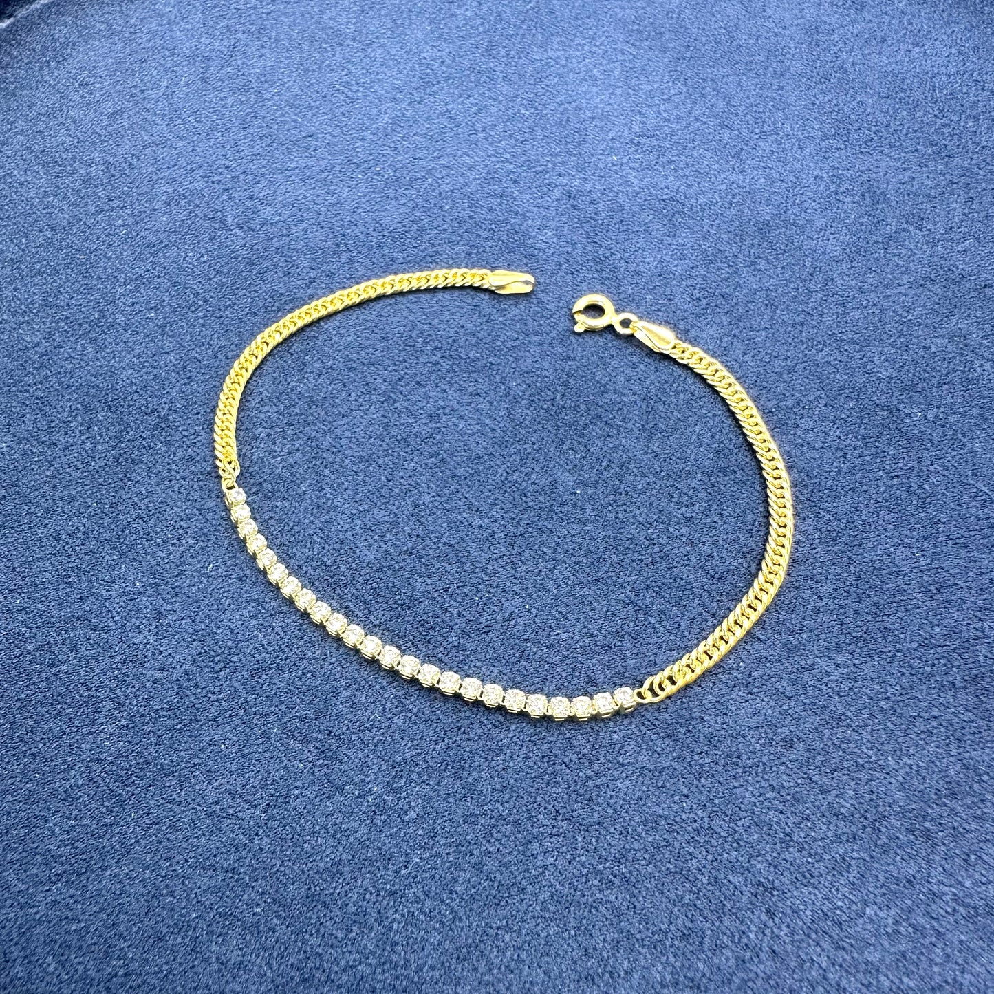 18k solid gold tennis bracelet
