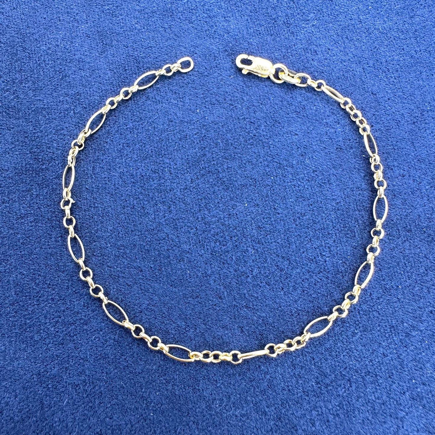 18k solid gold link chain bracelet