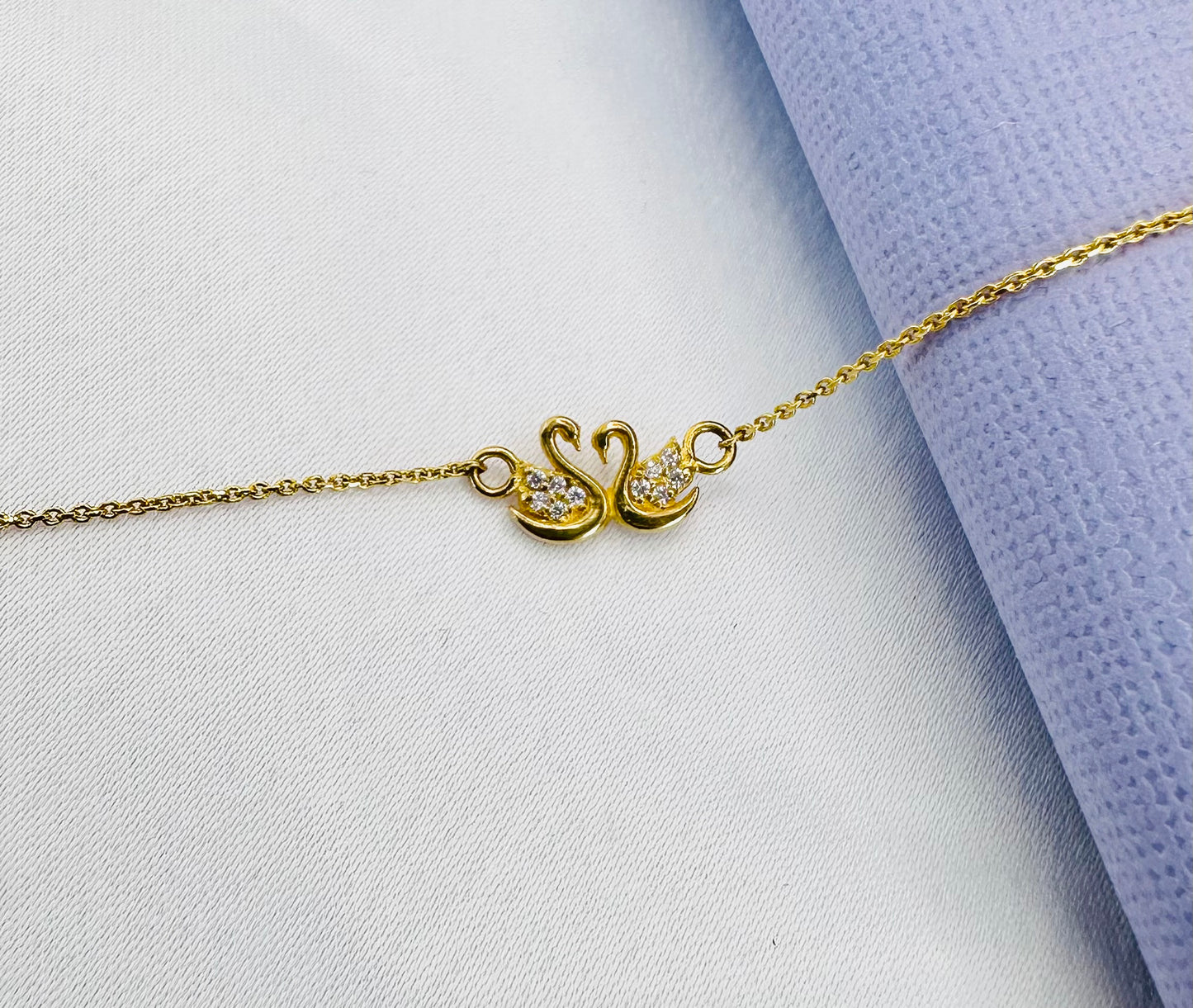 Two swans-eternal love bracelet