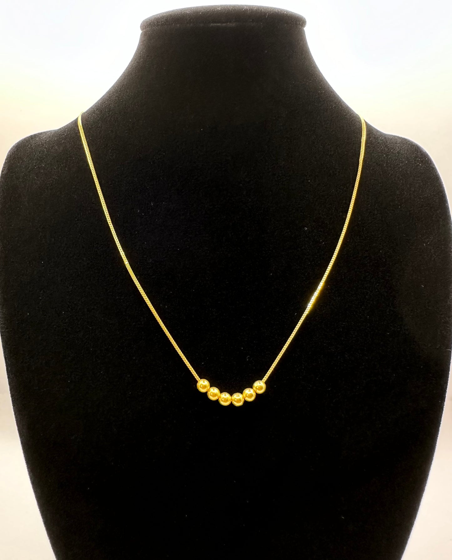 22k solid gold designer beaded necklace