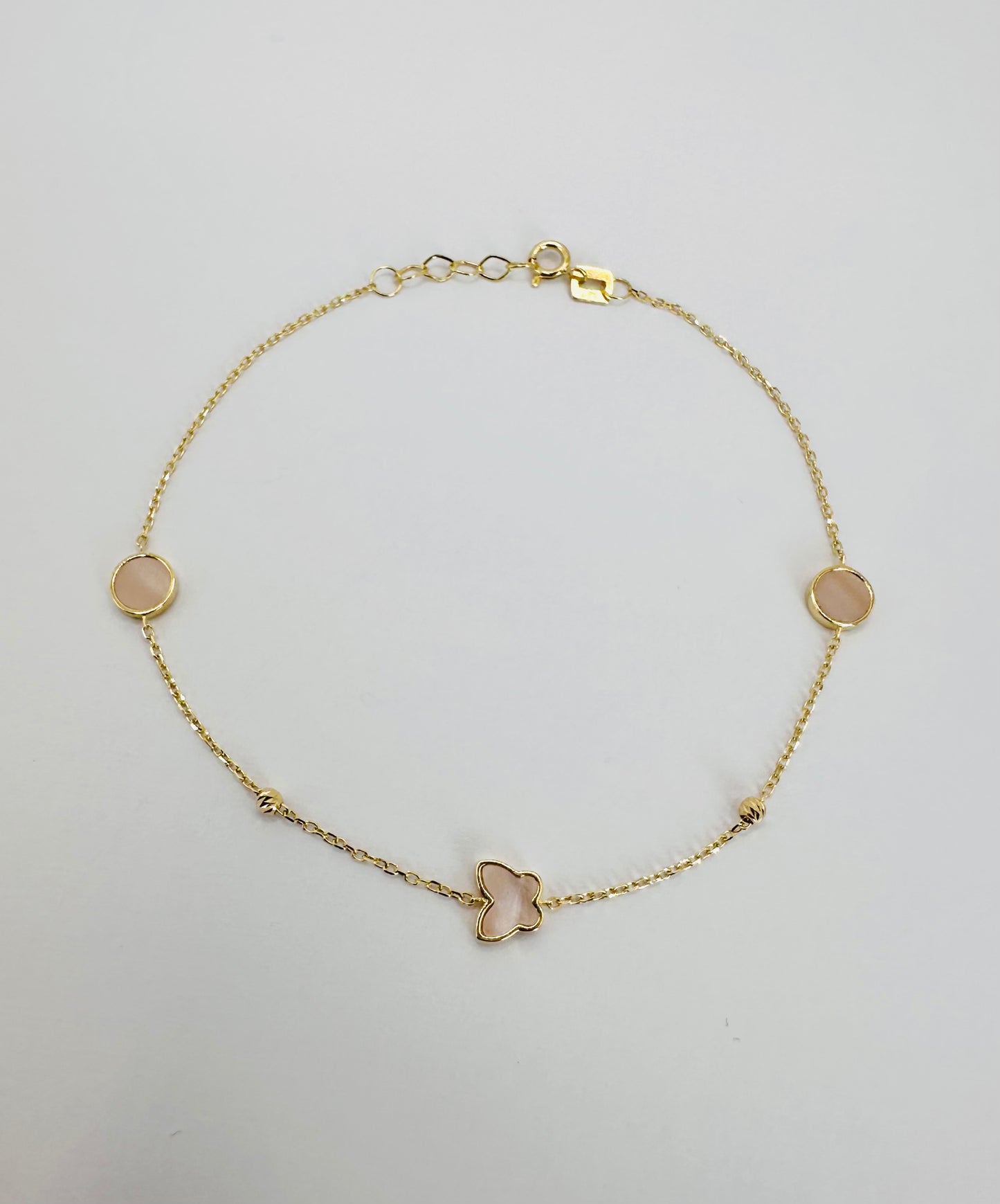 18k Solid Gold butterfly Bracelet