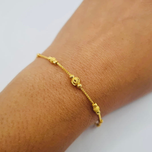 22k Solid Gold Chain Bracelet
