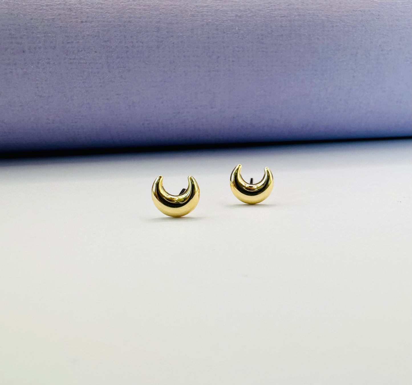 18k Solid Gold Celestial ear studs