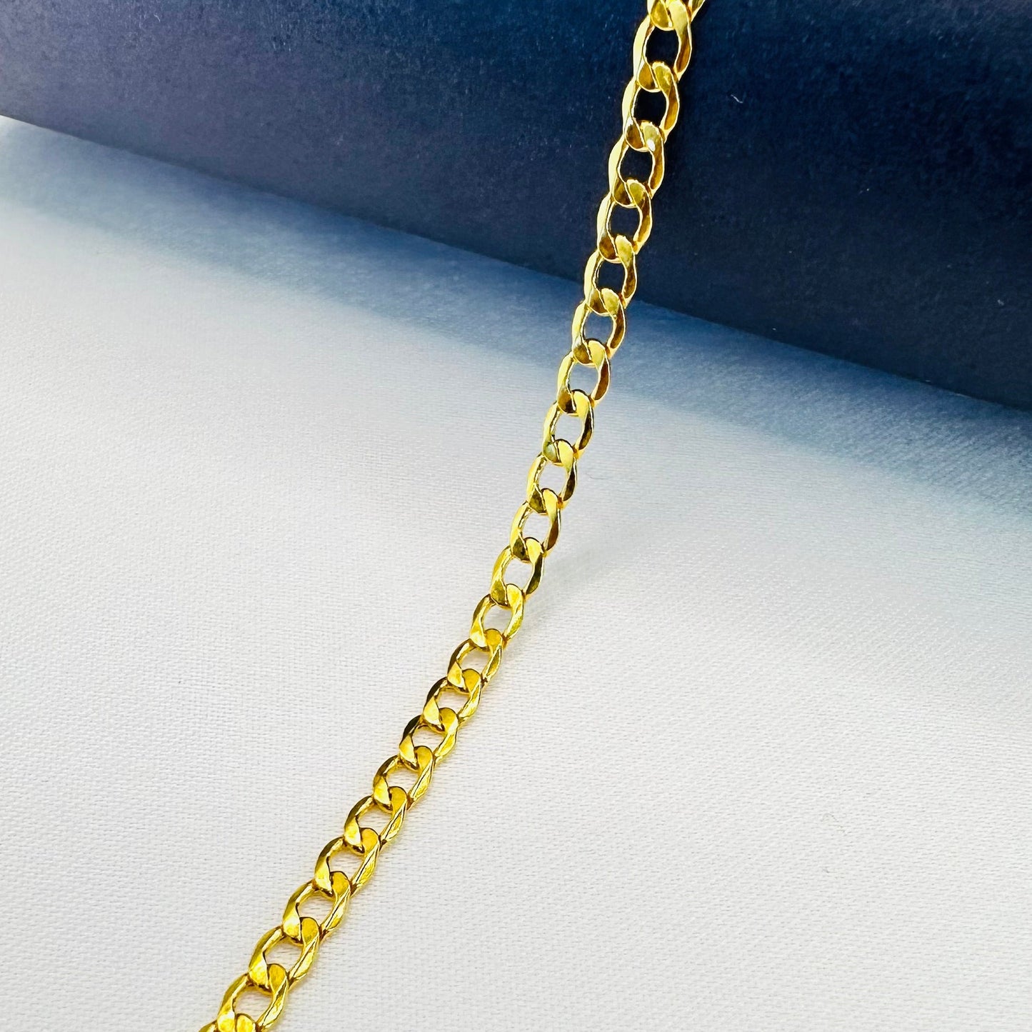 22k solid gold unisex cable bracelet