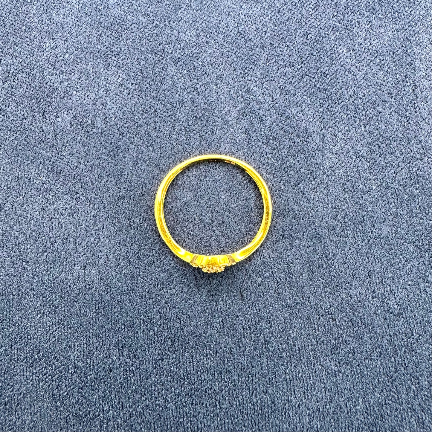 22k solid gold studded ring