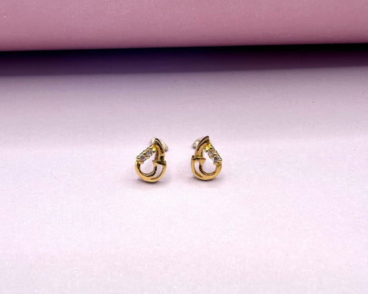 22k solid gold small earrings