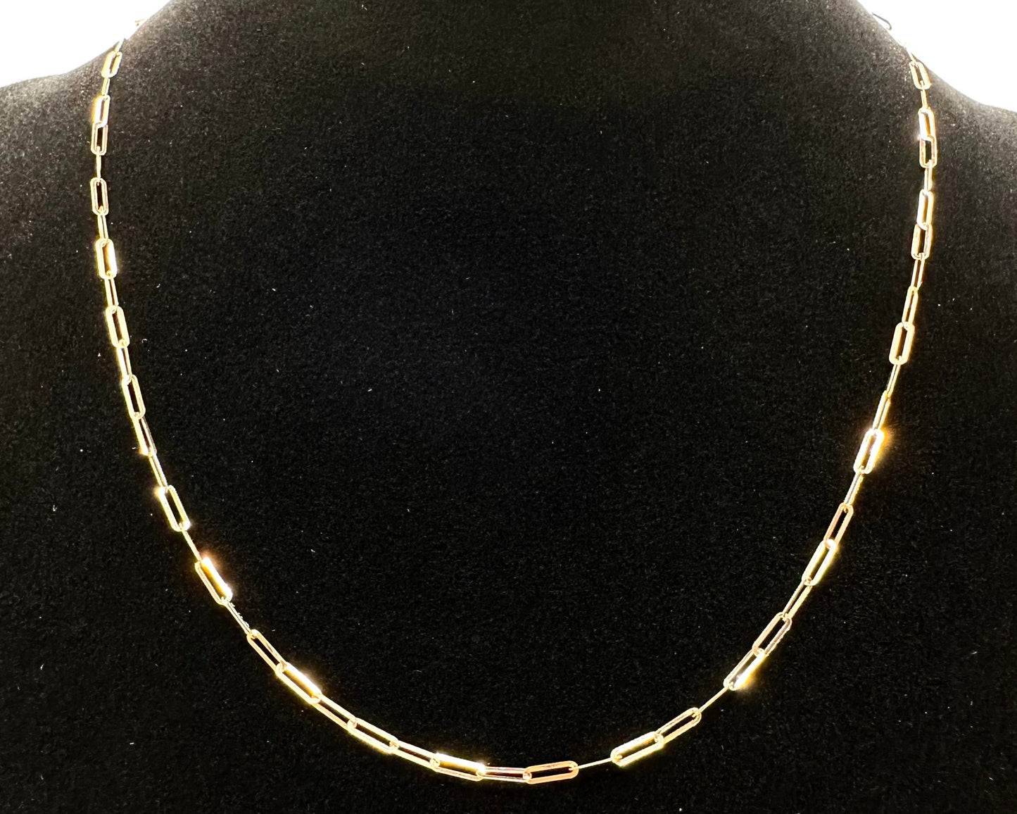 18k solid rose gold link chain