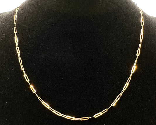 18k solid rose gold link chain