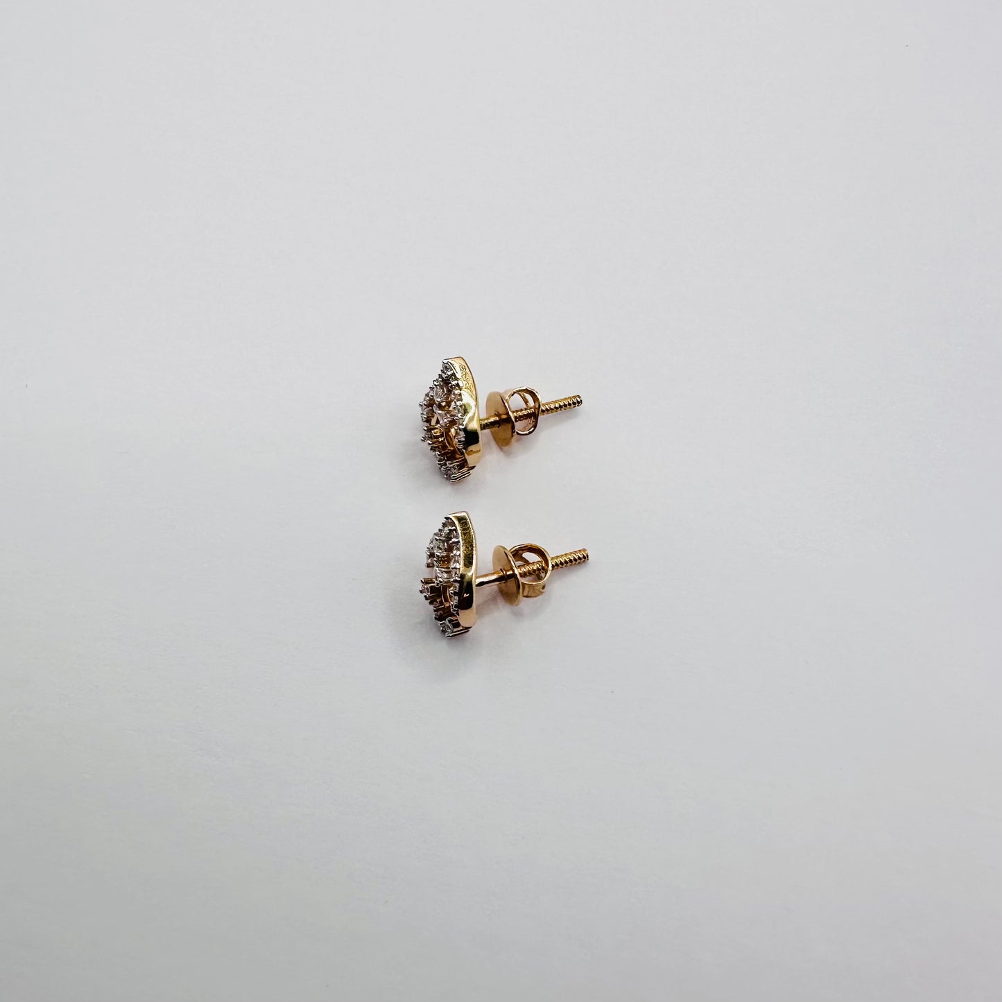 22k solid rose gold designer earrings