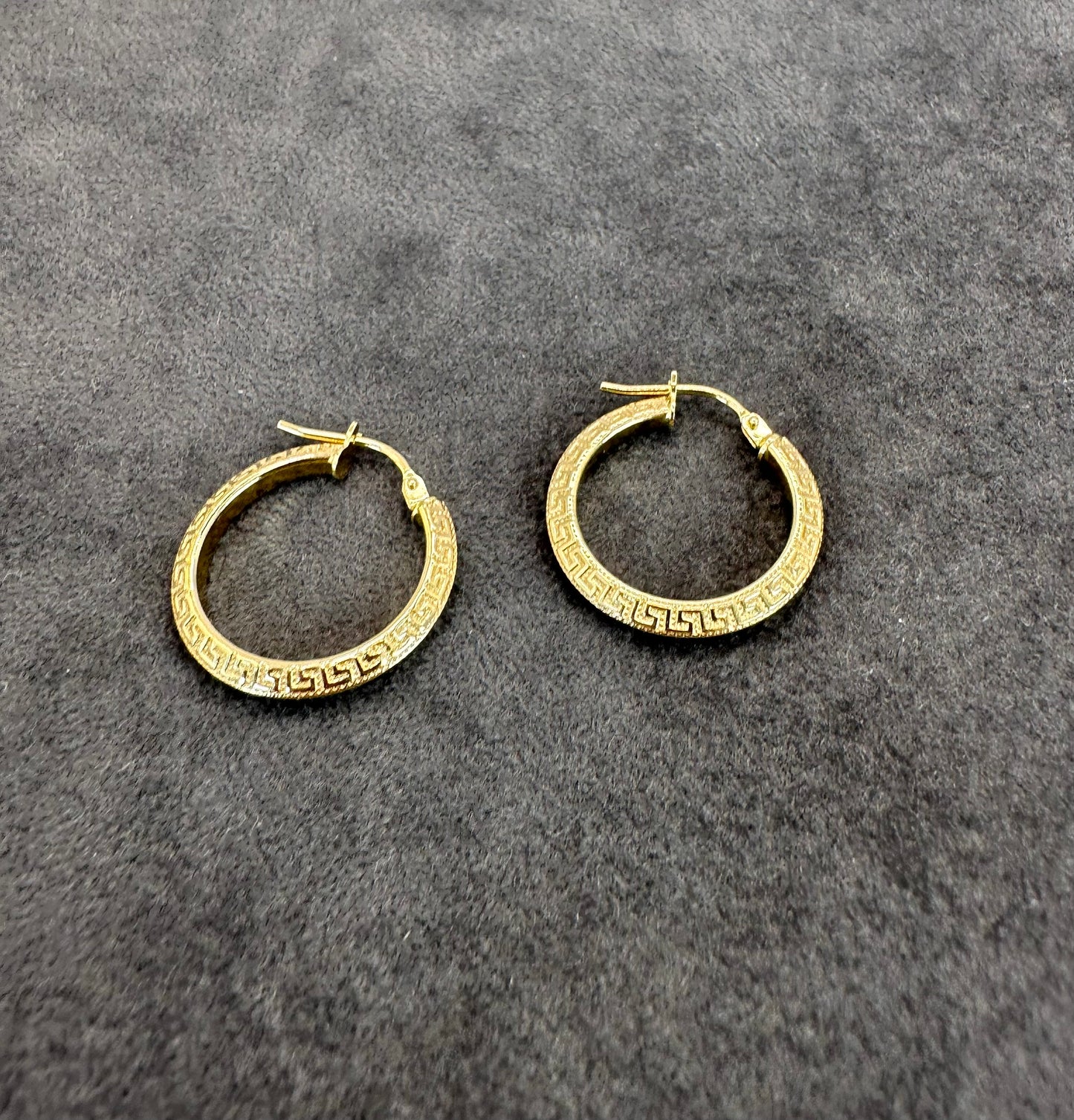 18k Solid Gold Italian style hoops
