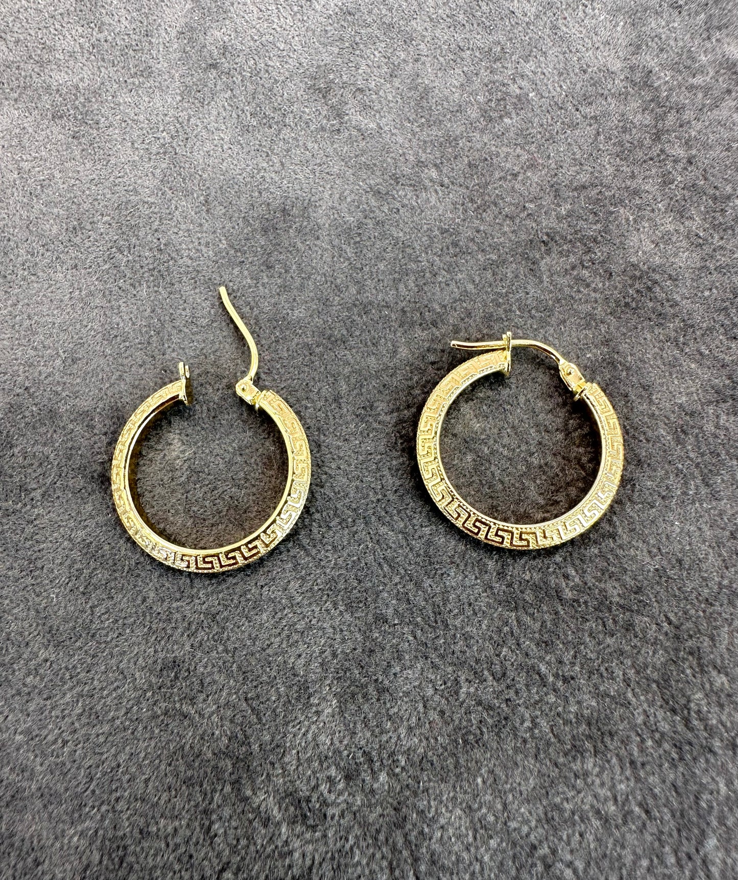 18k Solid Gold Italian style hoops