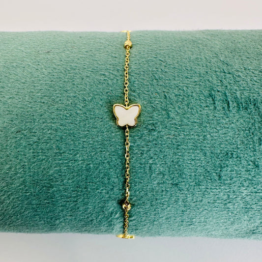 18k Solid Gold butterfly Bracelet