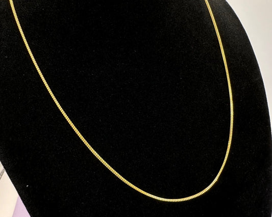22k solid gold box chain