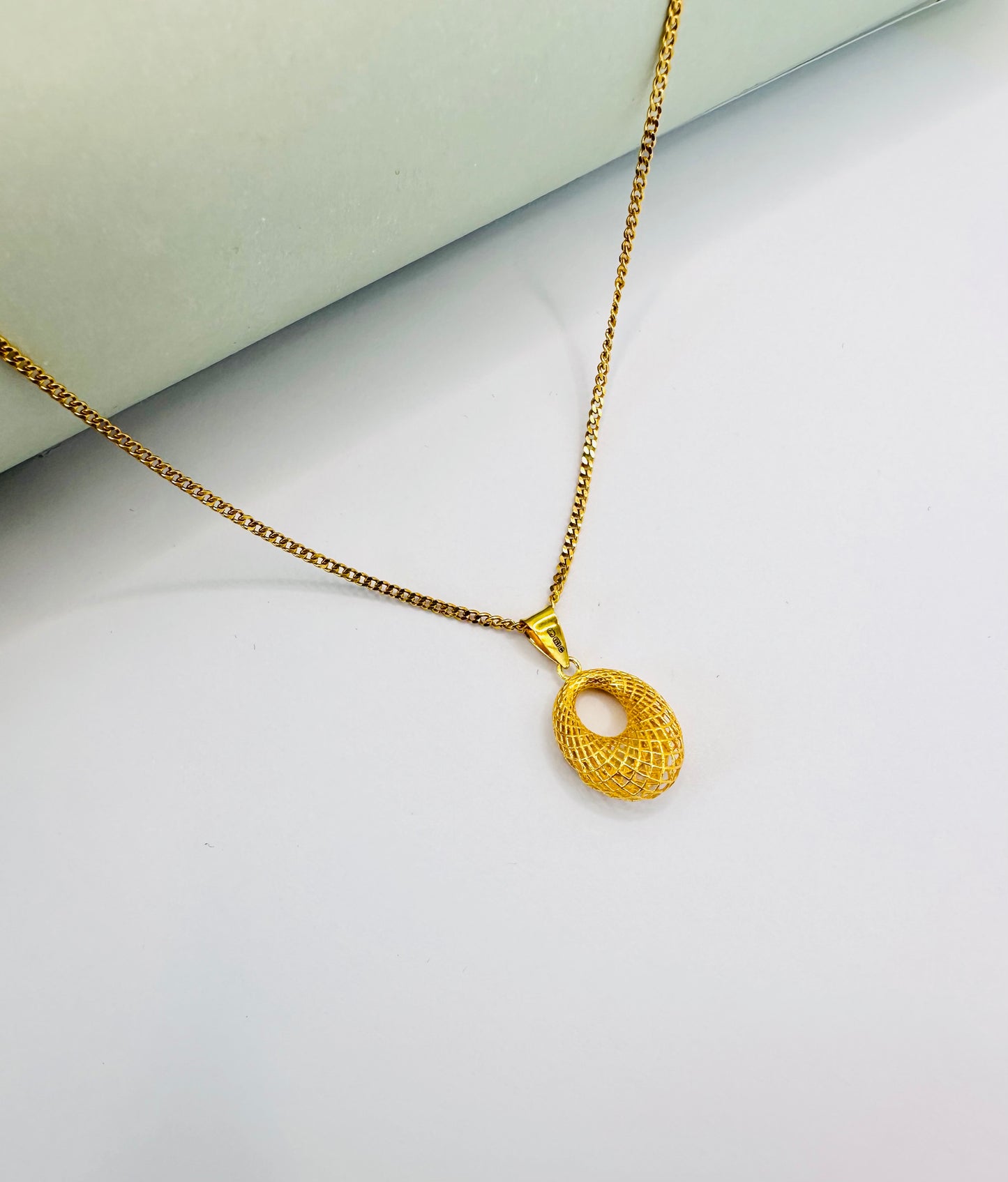 22k solid gold 3D charms pendant