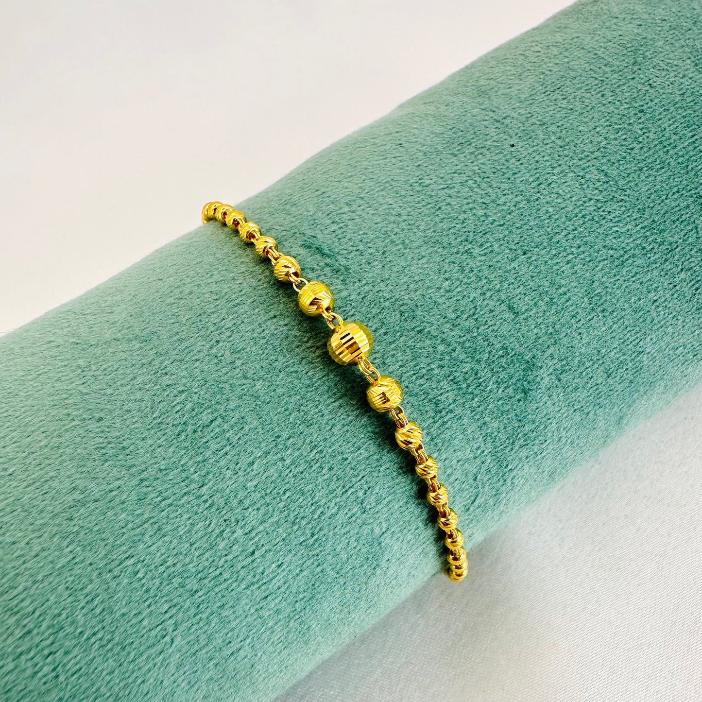 22k Solid Gold Chain Bracelet: