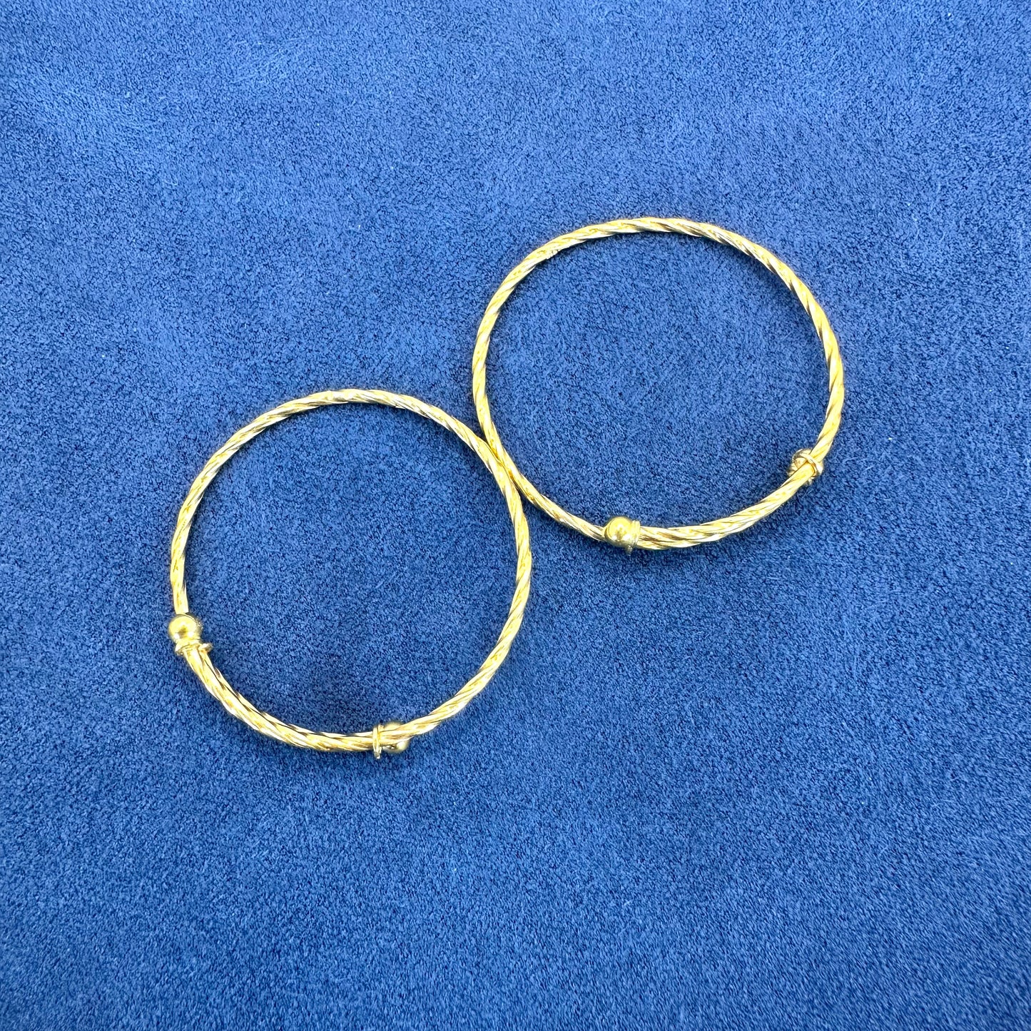 22k Solid Gold Baby Bangles: Unisex Gift Jewellery