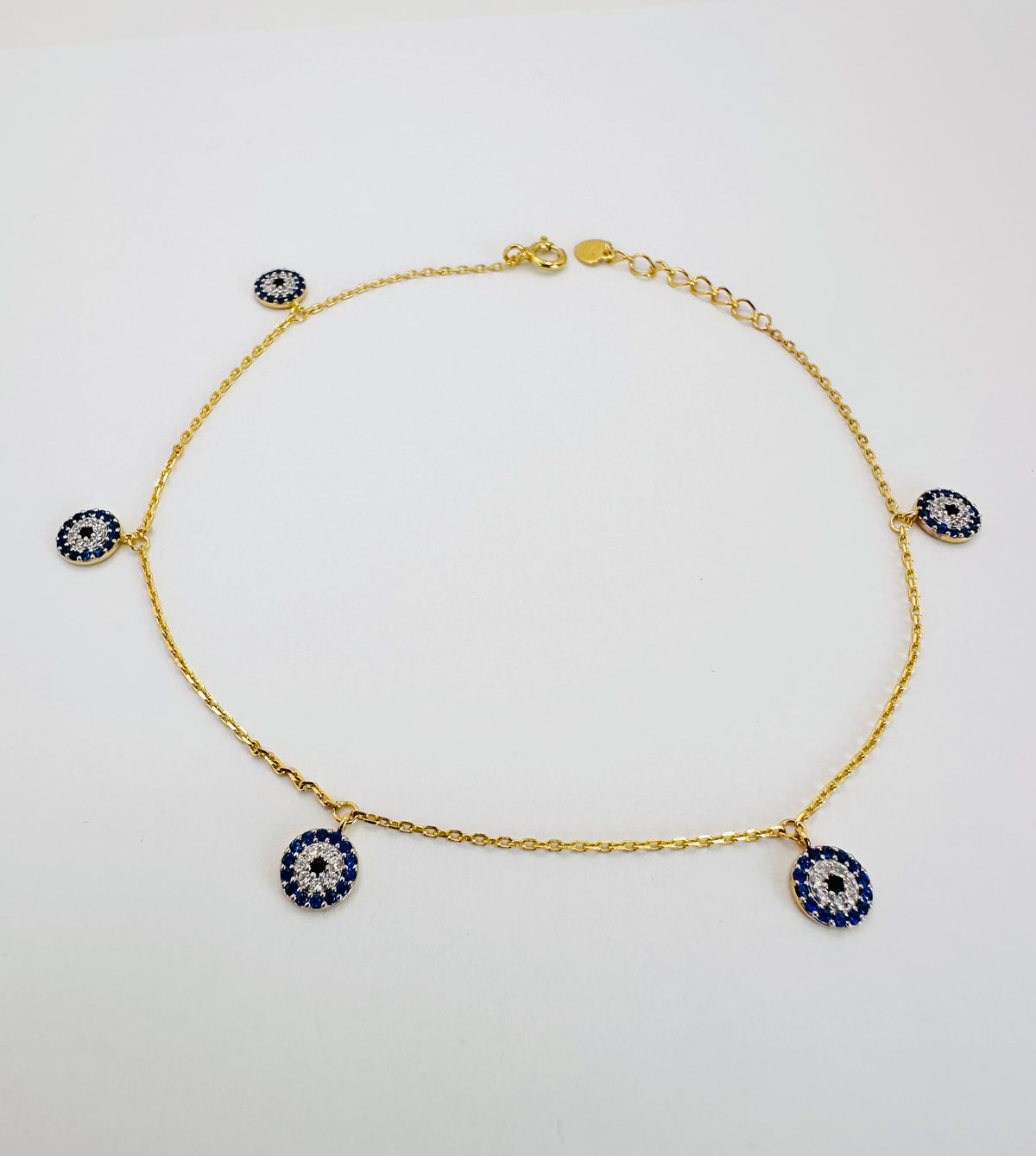925 silver evil eye anklet