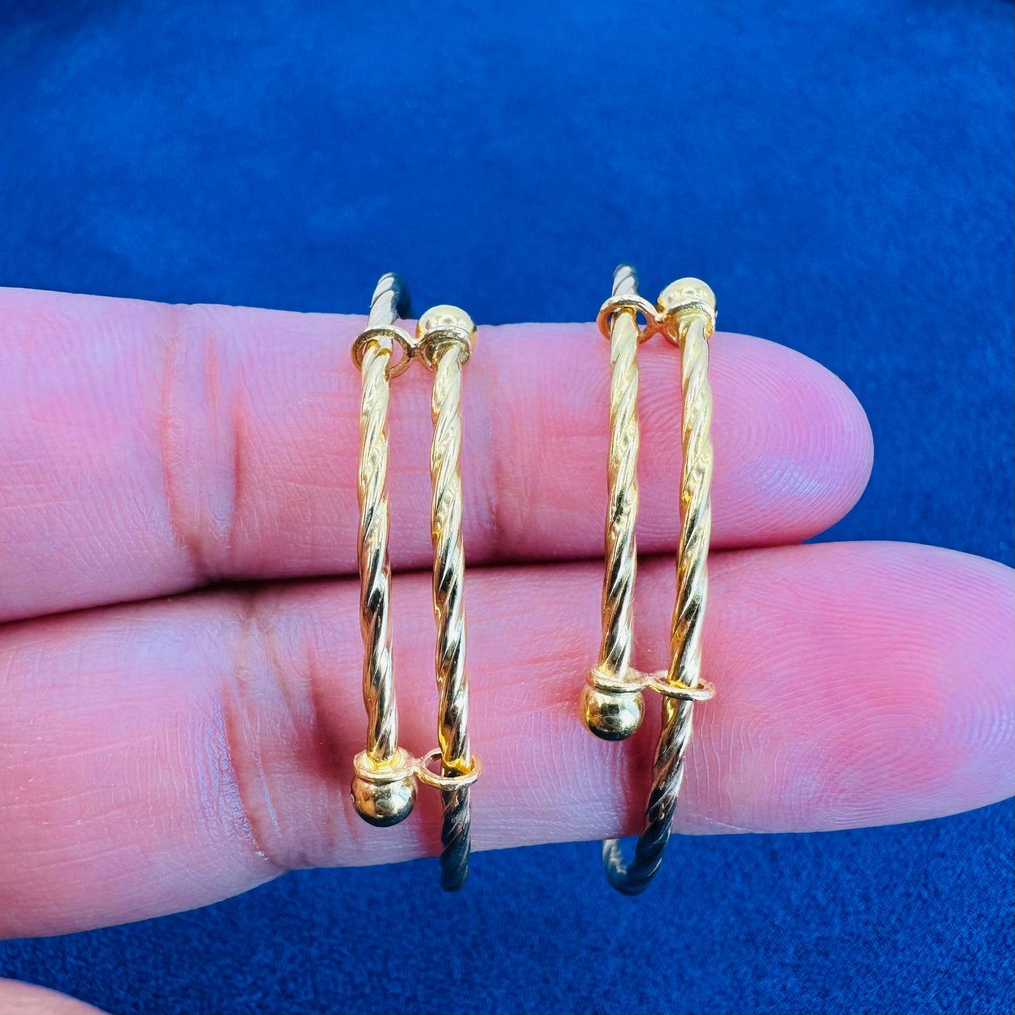 22k Solid Gold Baby Bangles: Unisex Gift Jewellery