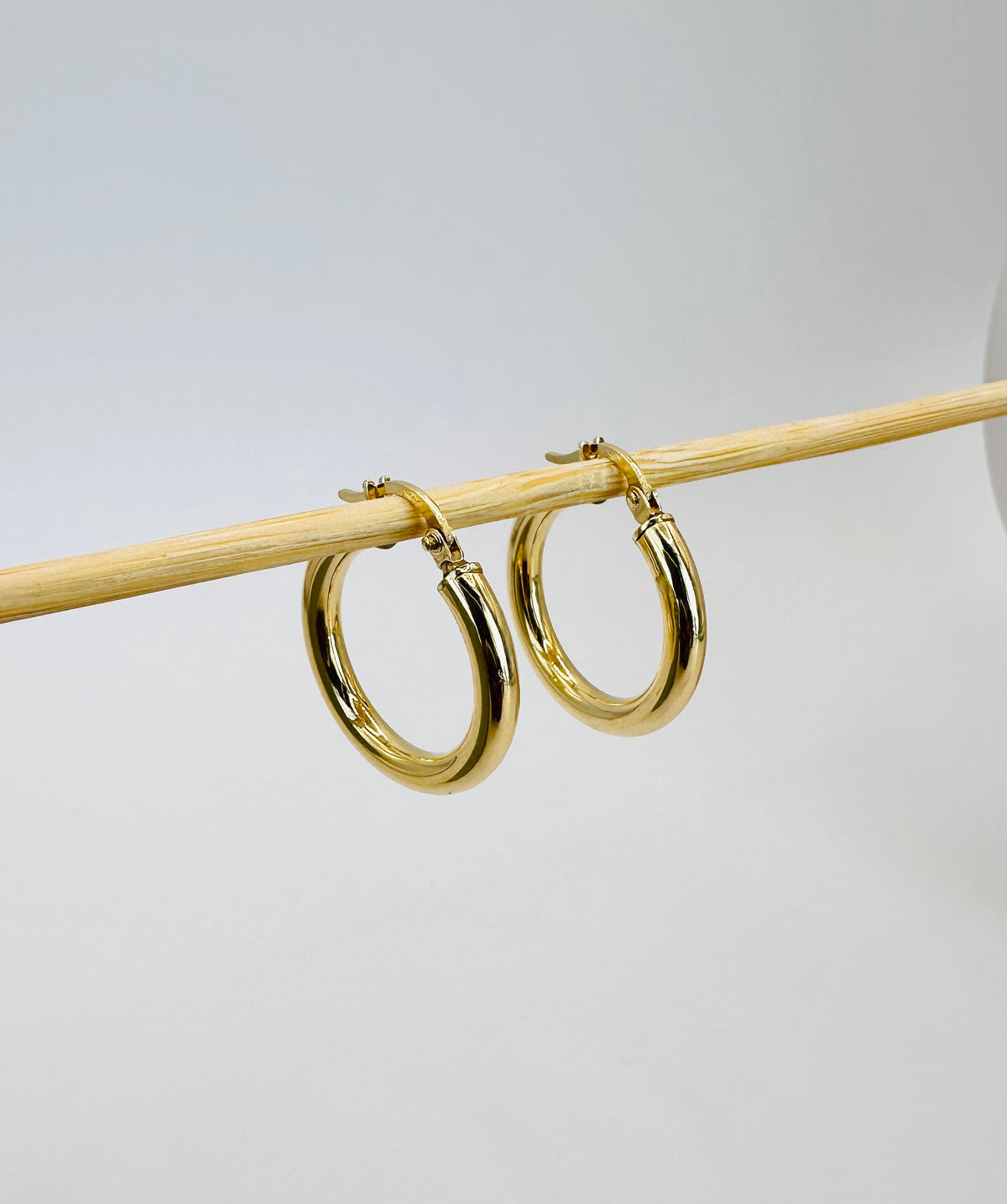 18K Solid Gold Hoop Earrings