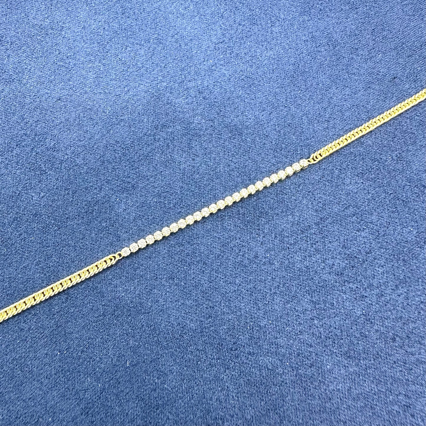 18k solid gold tennis bracelet