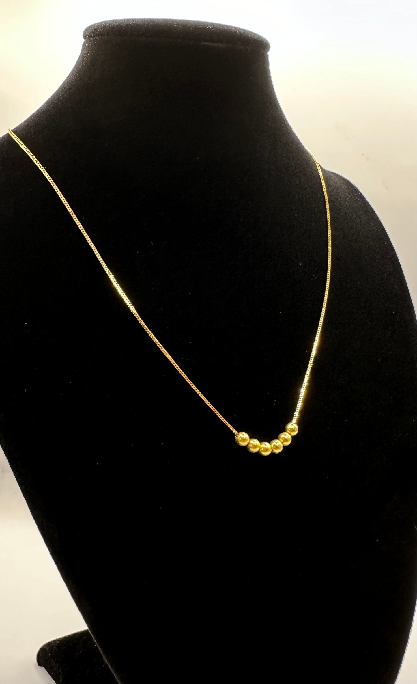 22k solid gold designer beaded necklace
