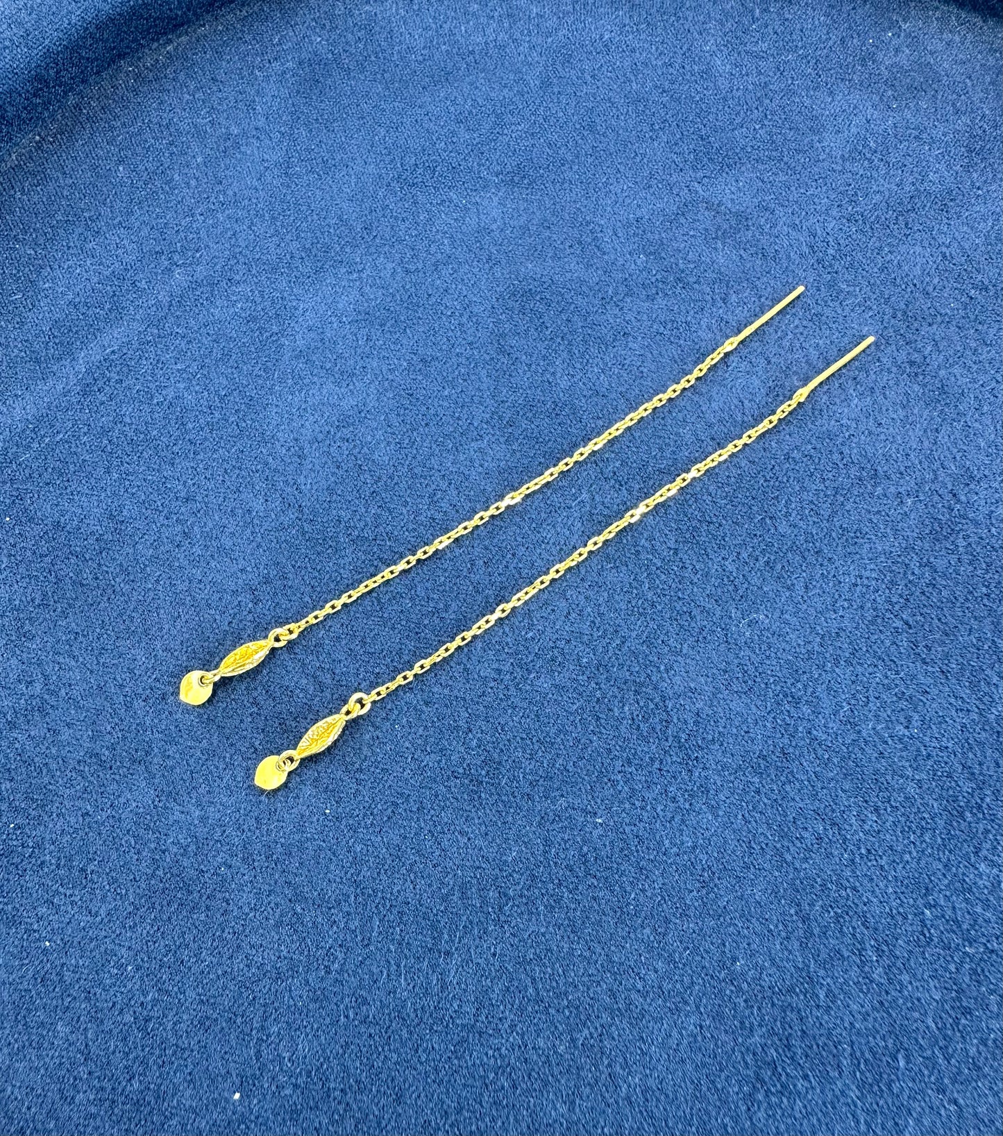 22k solid gold Thread Earrings