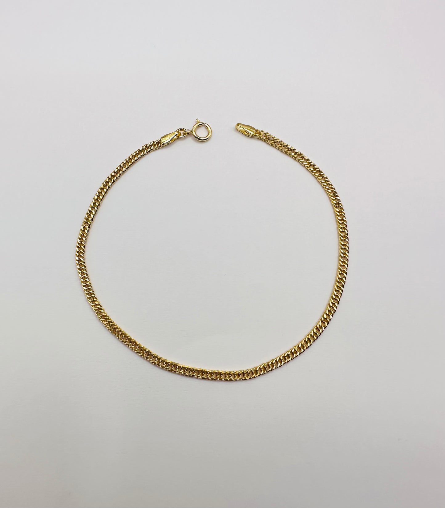 18k solid gold link chain bracelet, unisex bracelet