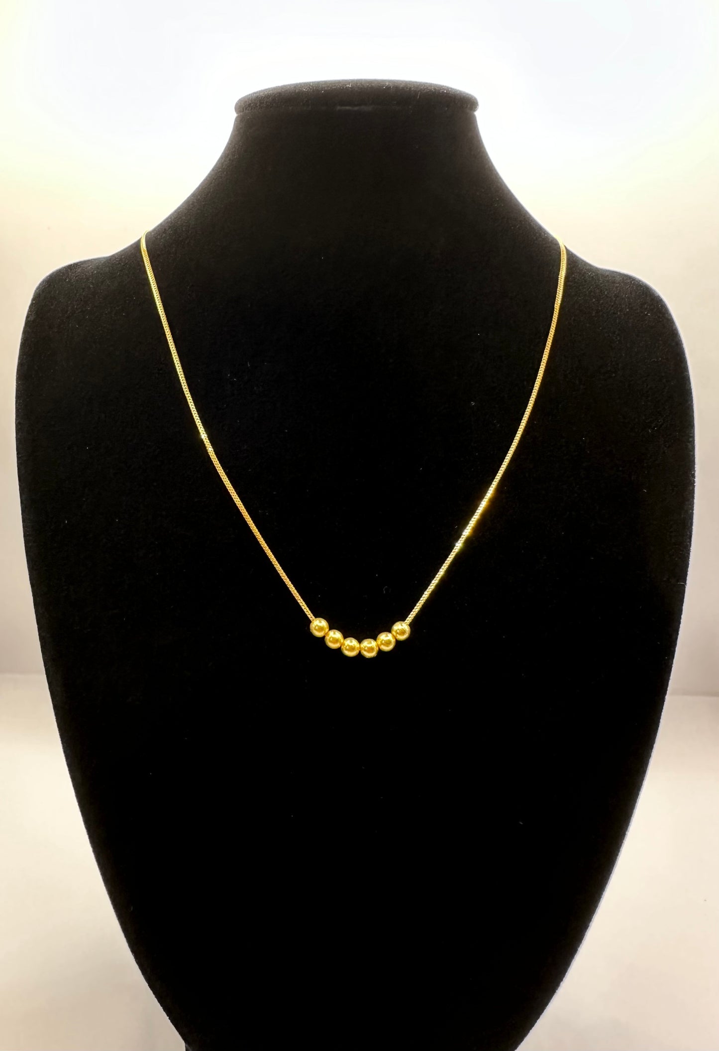 22k solid gold designer beaded necklace