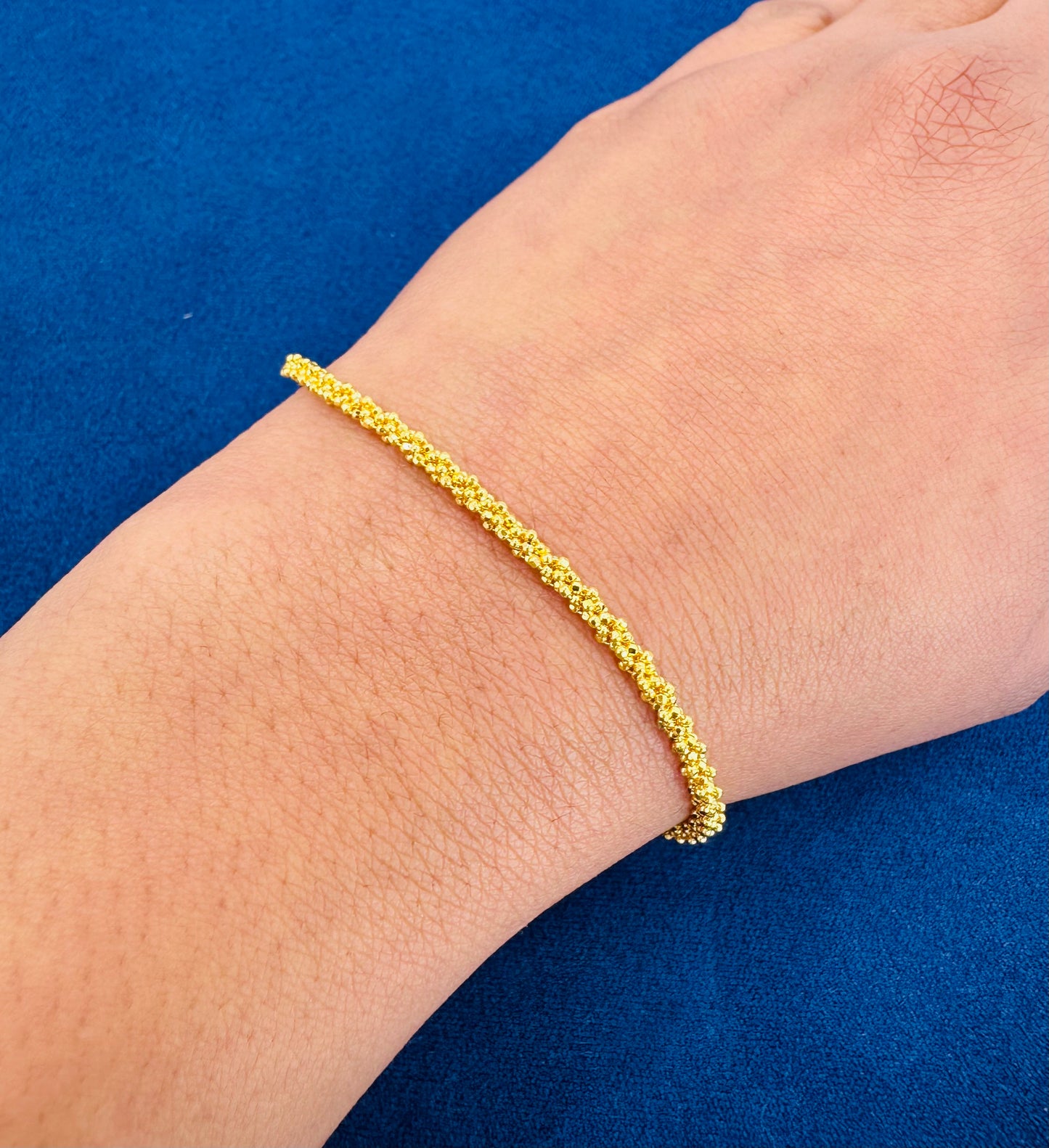 22k Solid Gold cluster Bracelet