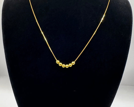 22k solid gold designer beaded necklace
