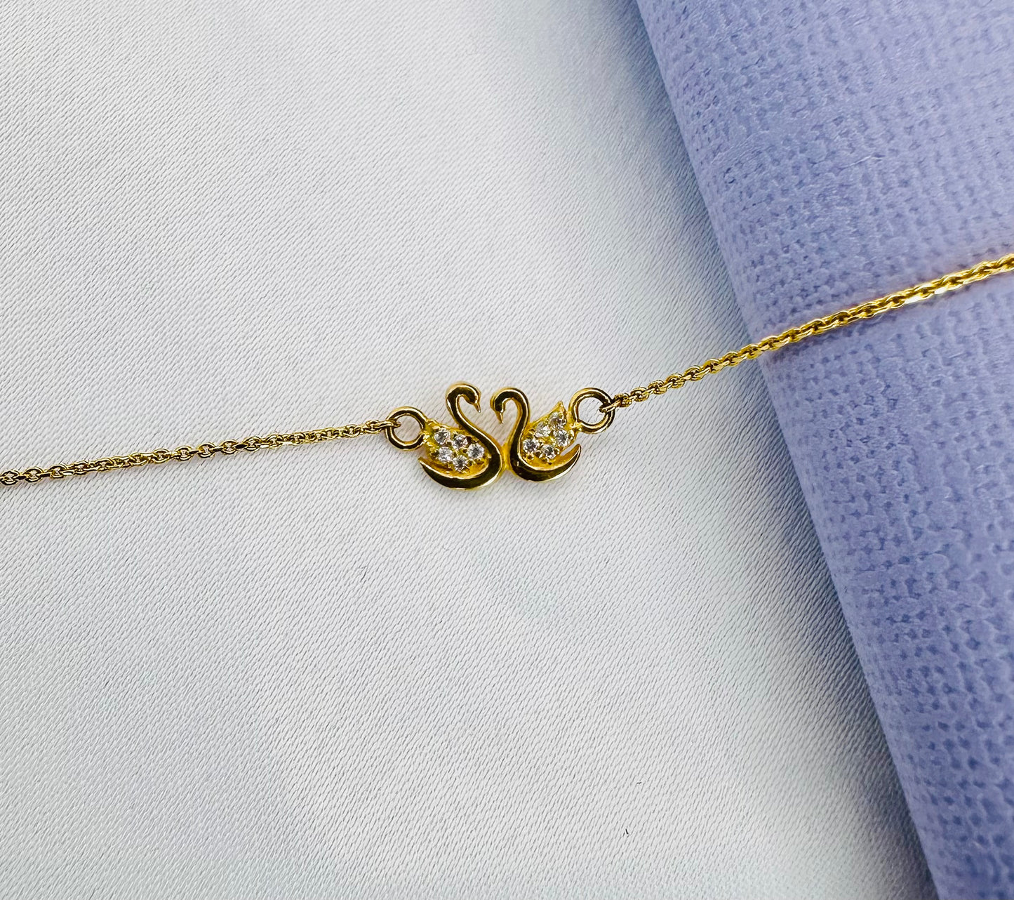 Two swans-eternal love bracelet