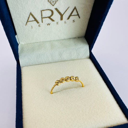 22k solid gold beaded ring