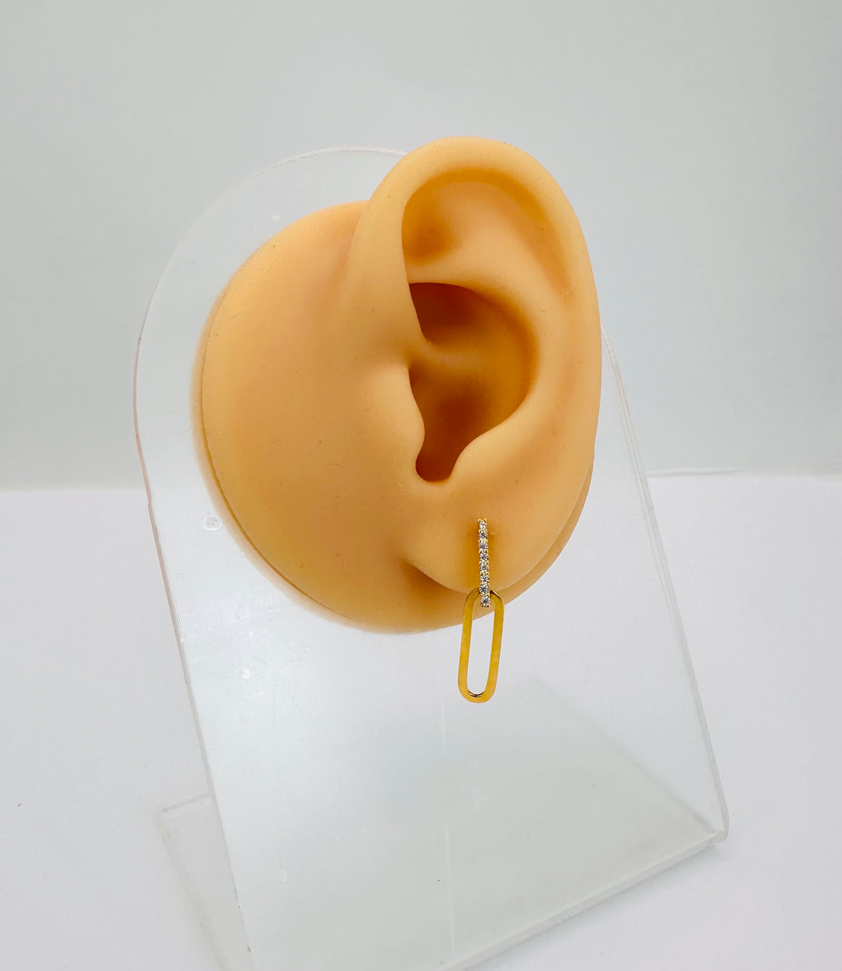 22k solid gold dangle ear studs / earrings