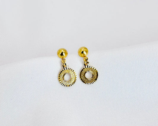 22k solid gold dangle earrings