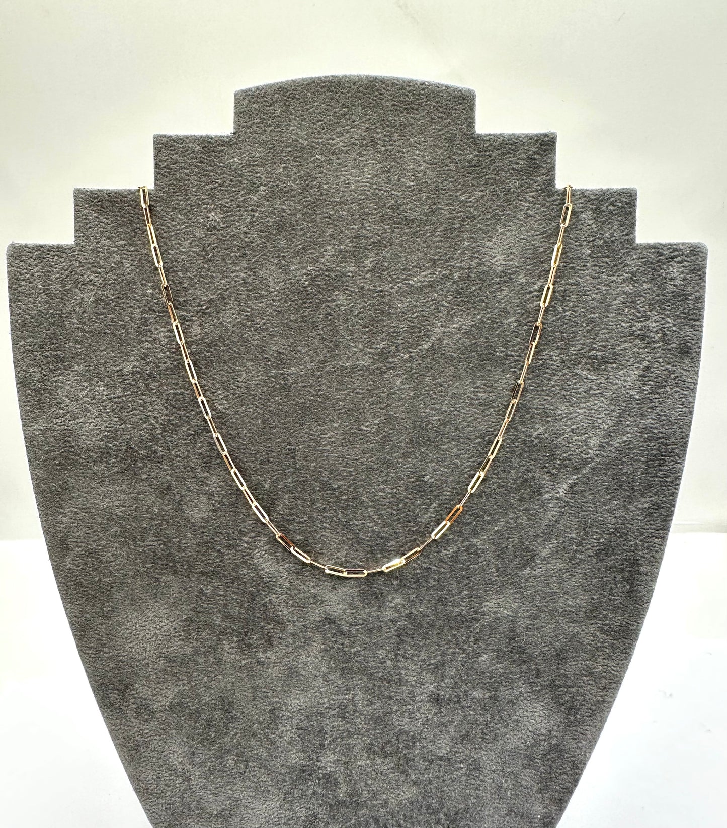18k solid rose gold link chain