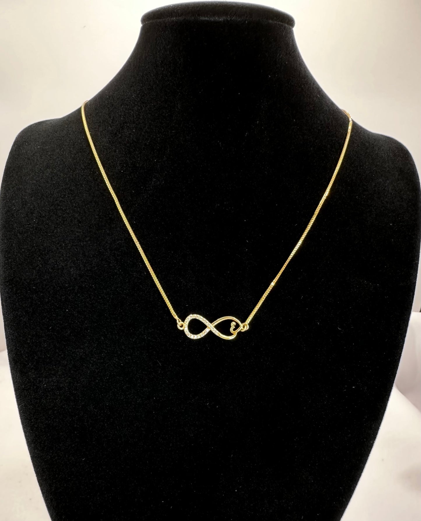 22k solid gold infinity necklace