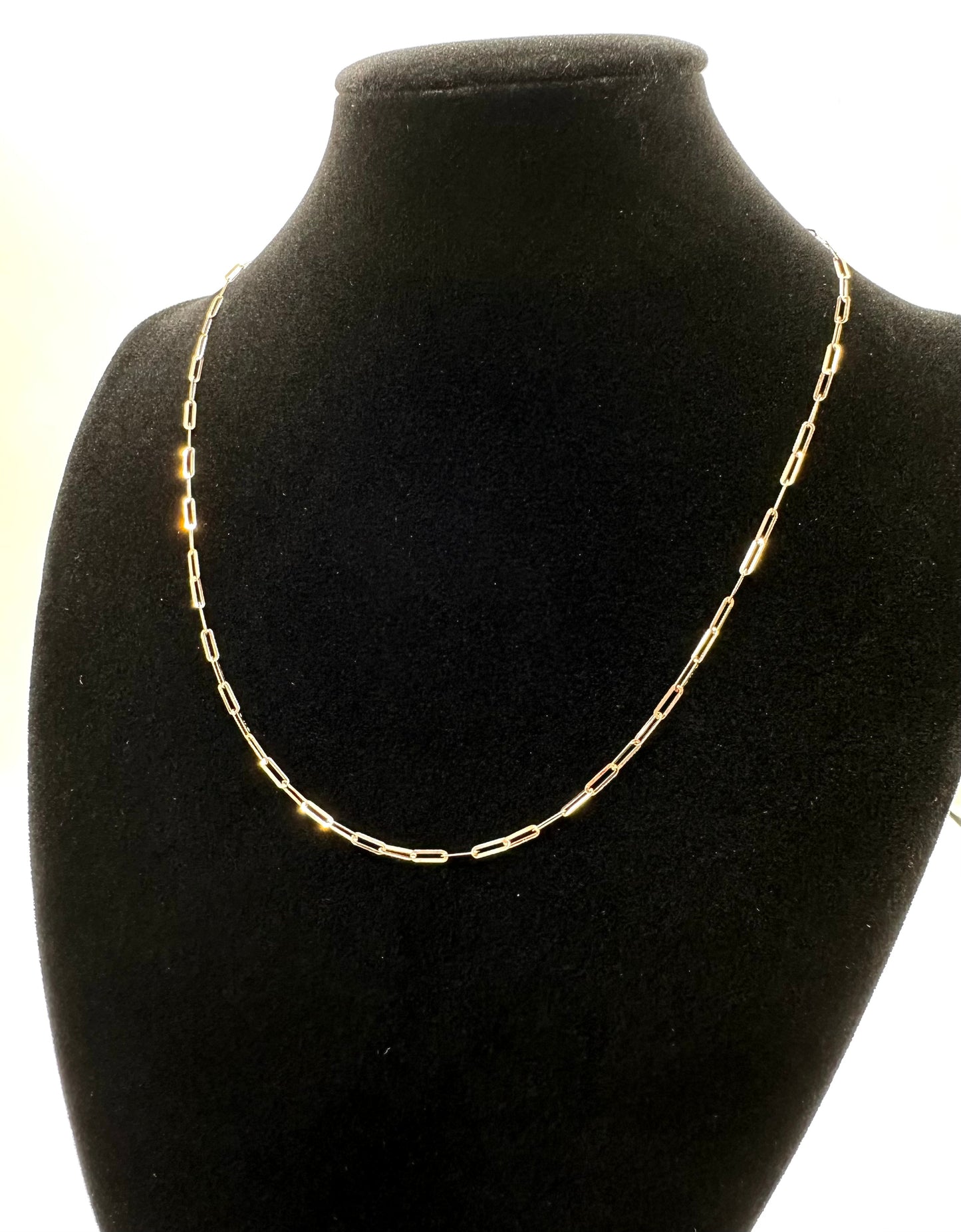 18k solid rose gold link chain