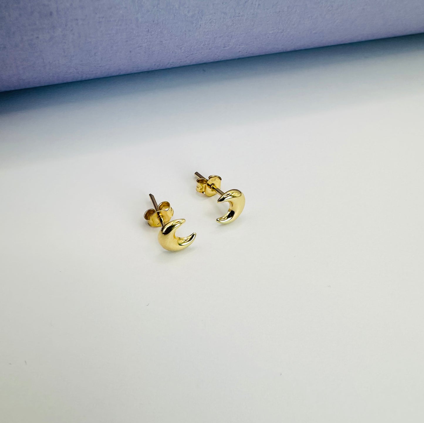 18k Solid Gold Celestial ear studs