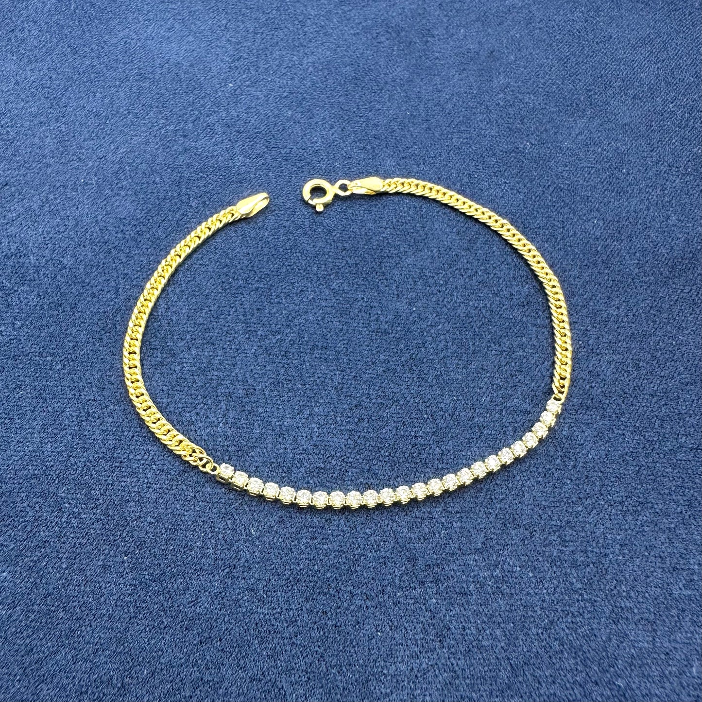 18k solid gold tennis bracelet
