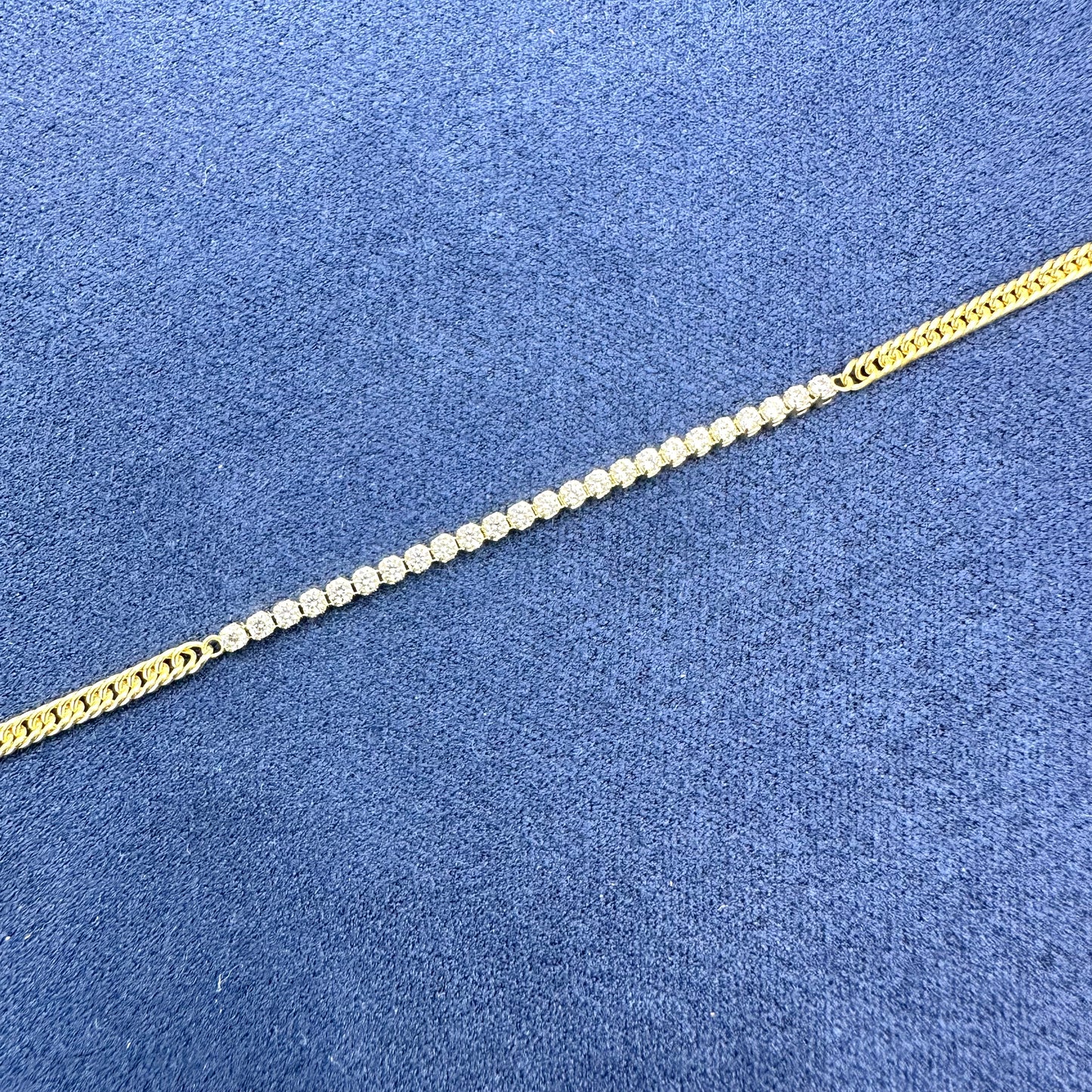 18k solid gold tennis bracelet