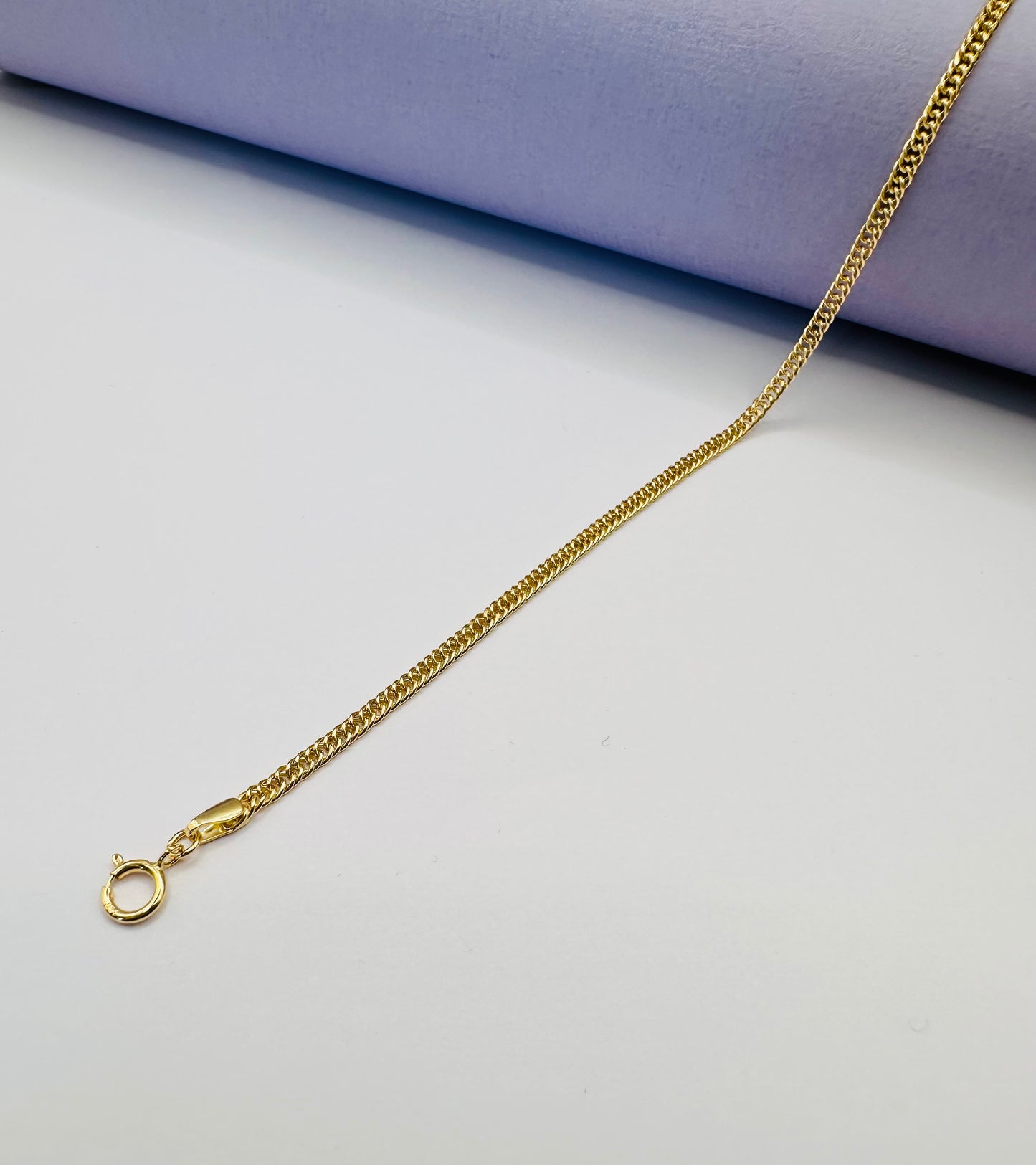 18k solid gold link chain bracelet, unisex bracelet