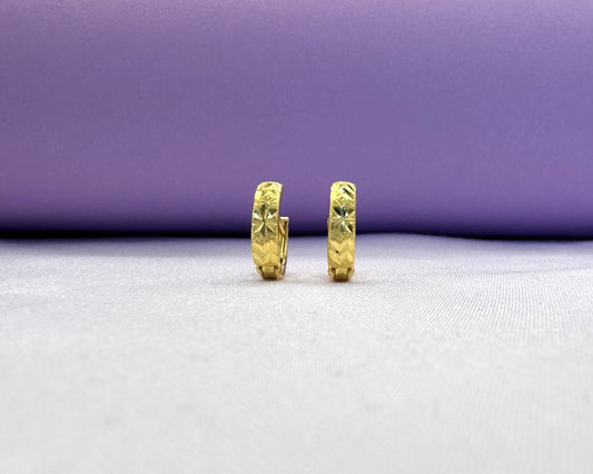 22k solid gold hoop earrings, huggies hoops