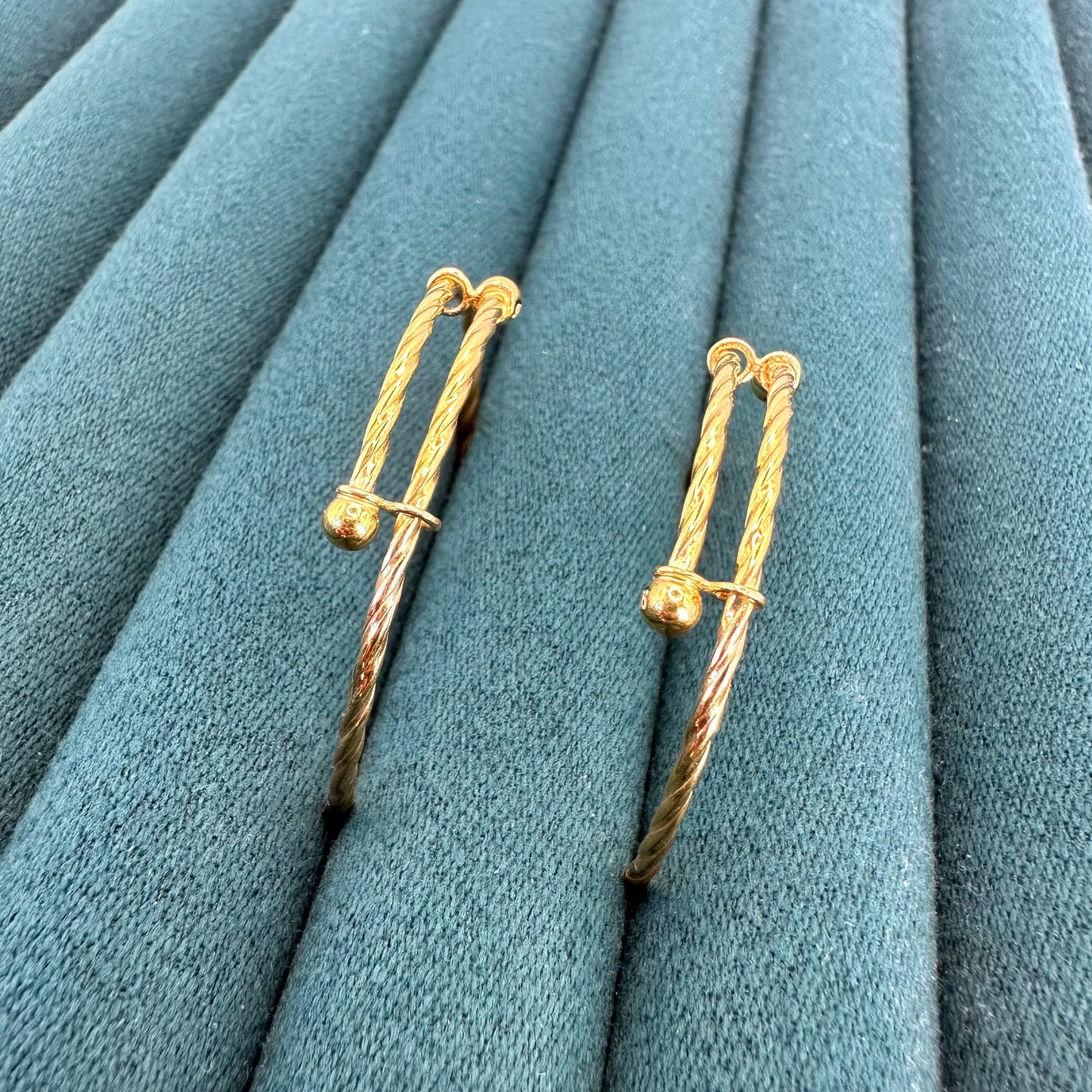 22k Solid Gold Baby Bangles: Unisex Gift Jewellery