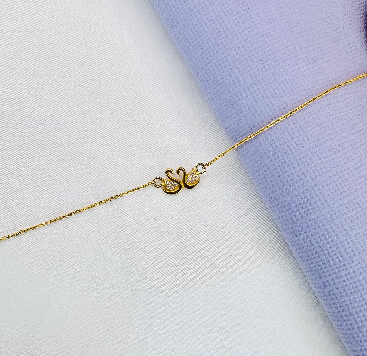 Two swans-eternal love bracelet