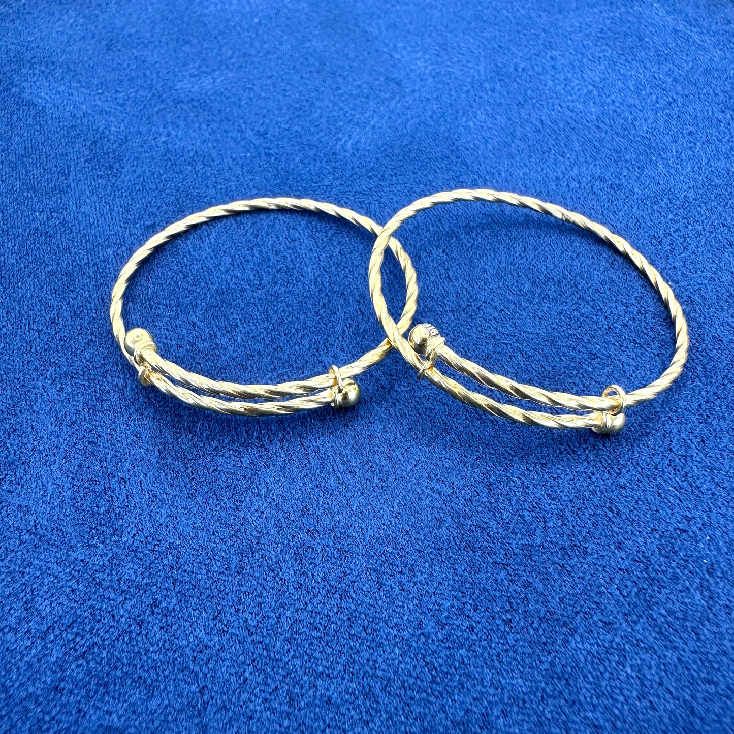 22k Solid Gold Baby Bangles: Unisex Gift Jewellery