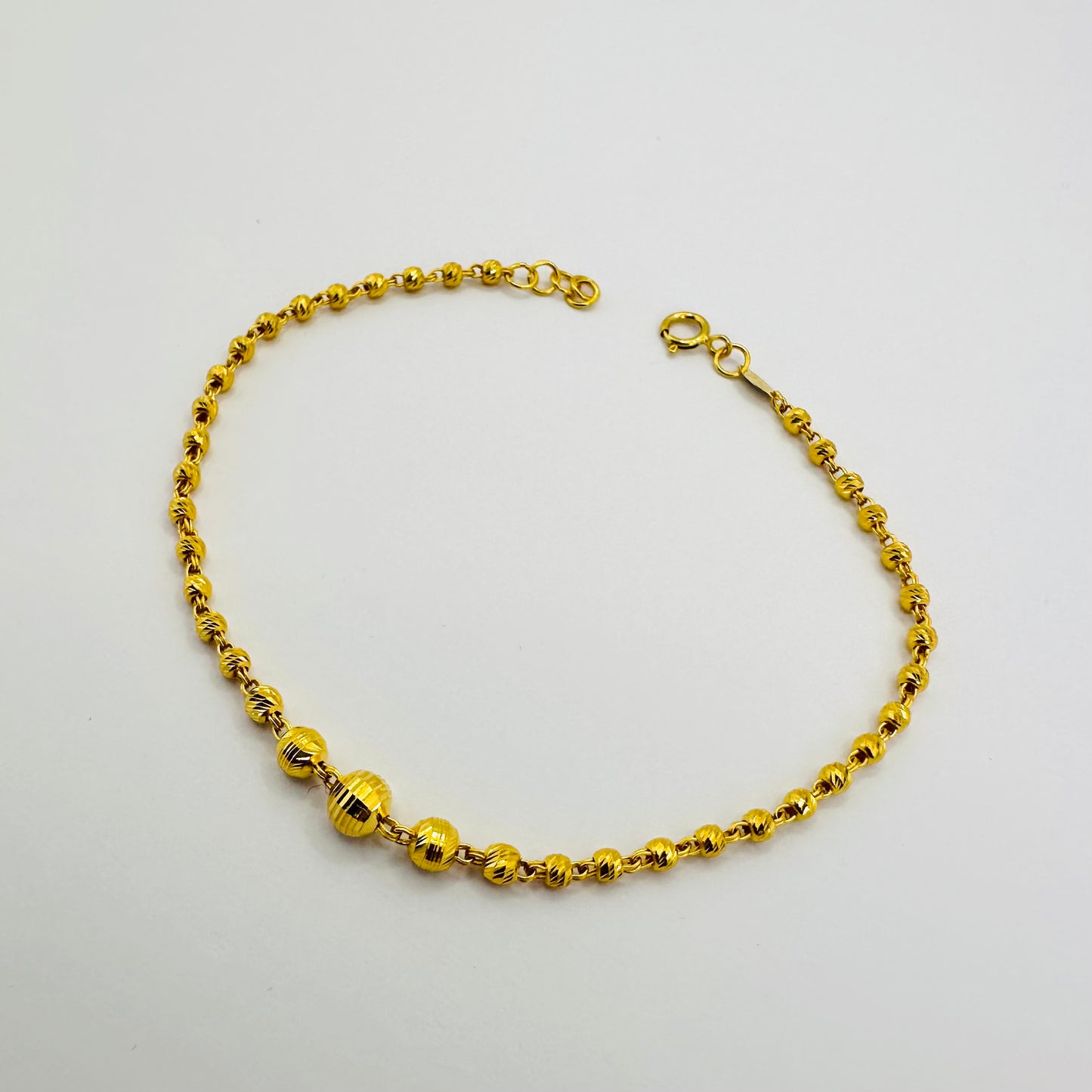 22k Solid Gold Chain Bracelet: