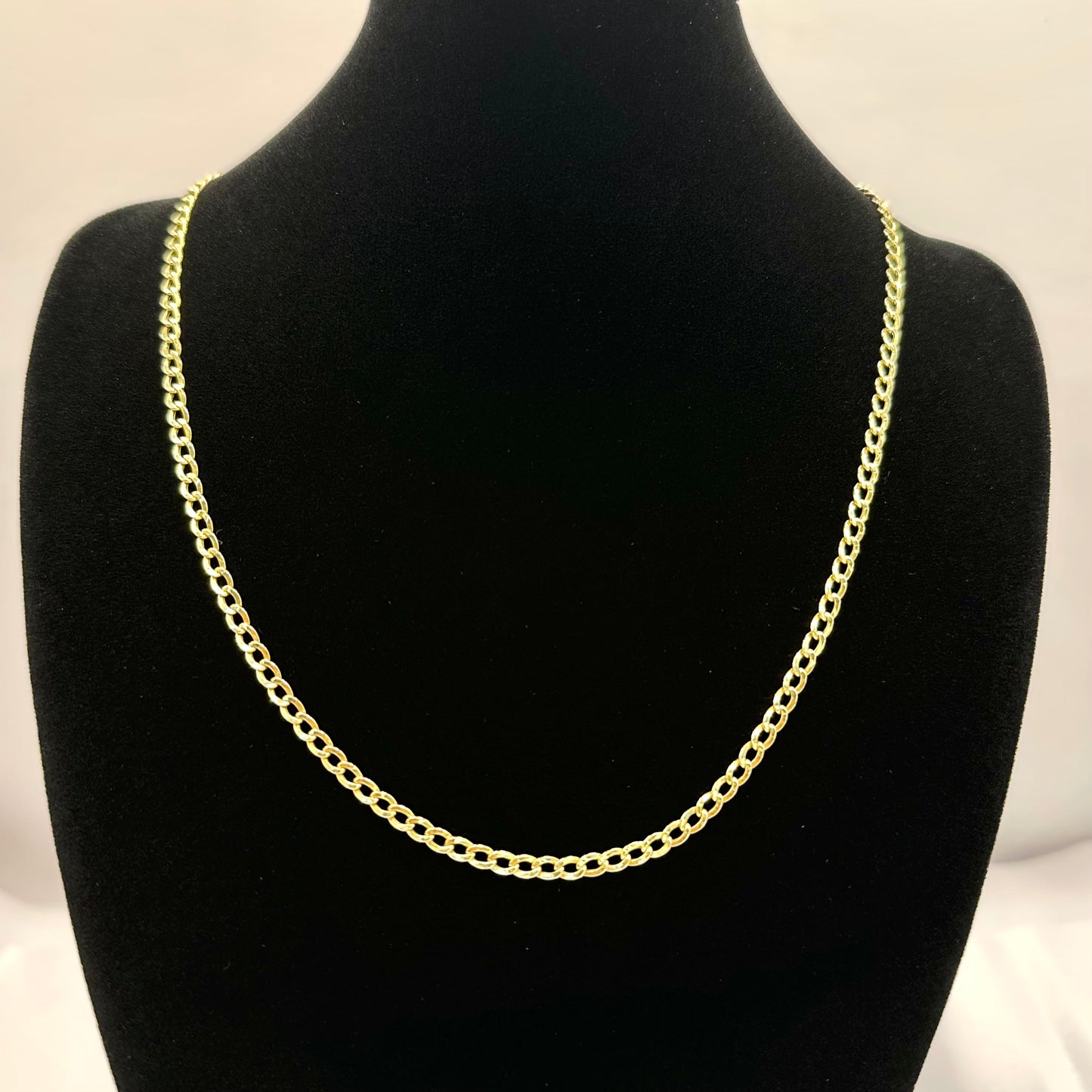 18k curb cable chain