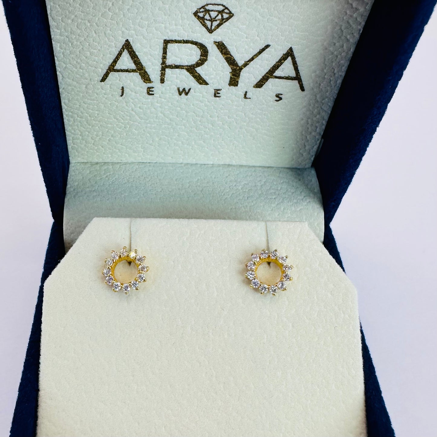 22k solid gold wreath earrings