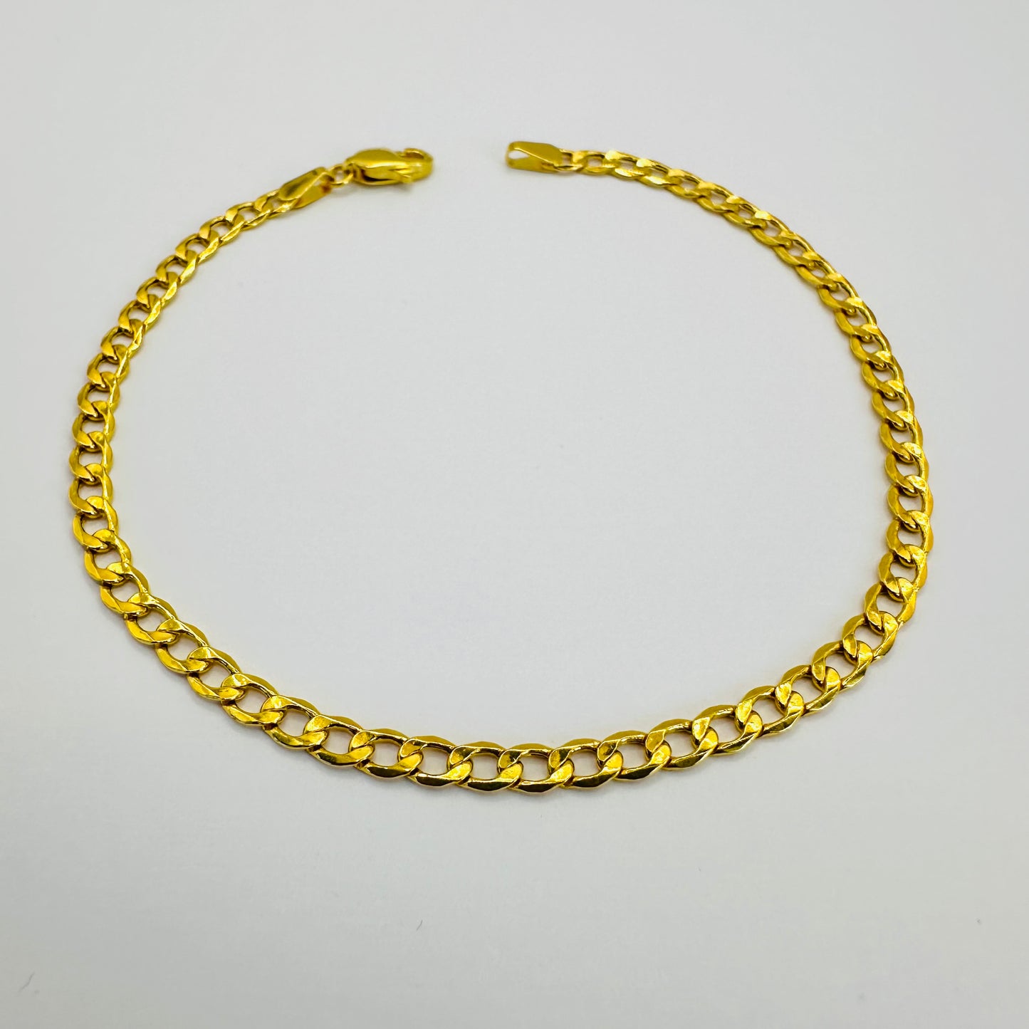 22k solid gold unisex cable bracelet